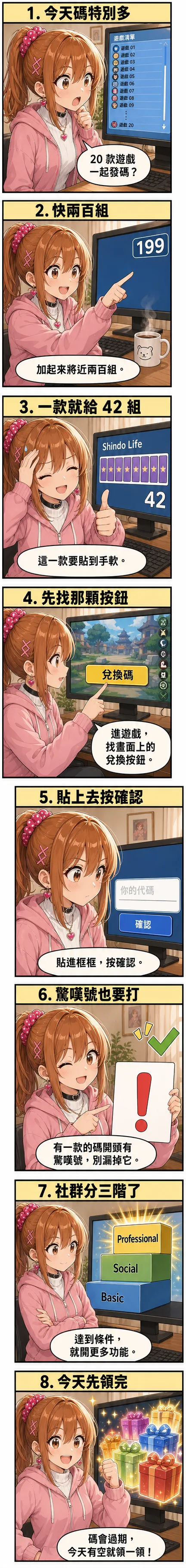 星野 夏希示範怎麼領今天的 code，順便講社群分成三個等級