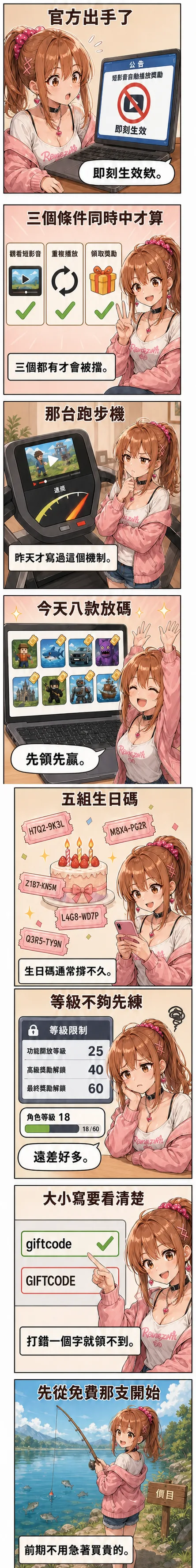 星野 夏希 整理今天 Roblox 圈：官方禁掉看影片拿獎勵的玩法、八款遊戲放新 code