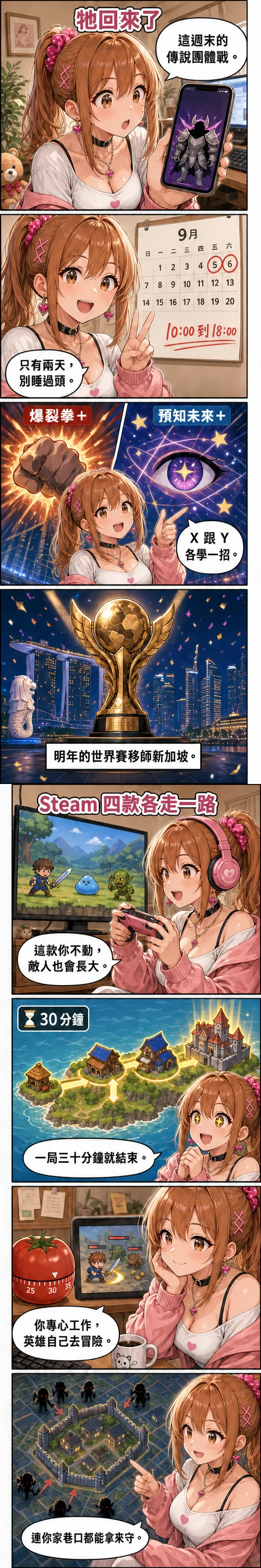 星野 夏希 用八格漫畫講裝甲超夢回歸、超級超夢兩招、世界賽移師新加坡與 Steam 四款新作